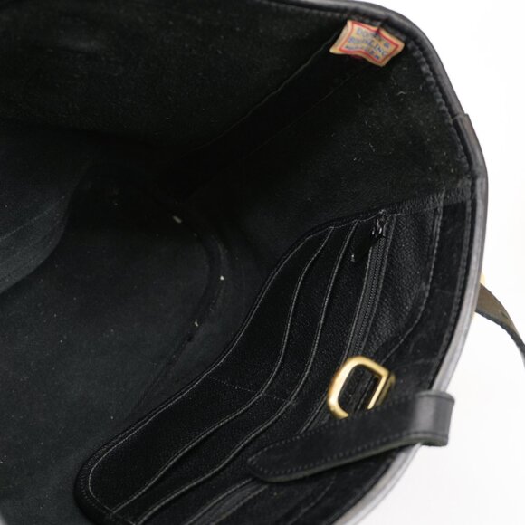Dooney & Bourke Vintage Black Bucket Tote 90s Purse All Weather Leather Shoulder - Picture 10 of 13
